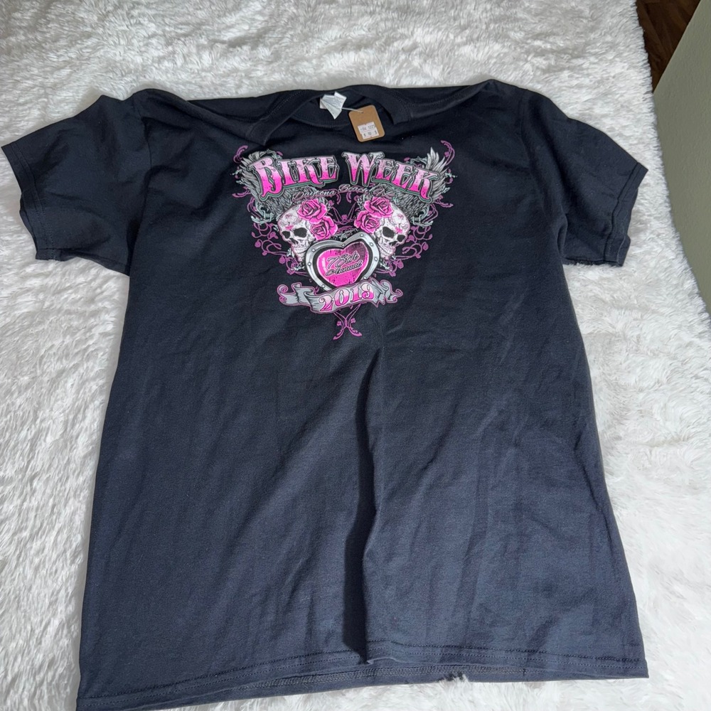Gildan‎ Daytona Beach Bike Week 2019 78th Annual Mens Graphic T-Shirt Black L